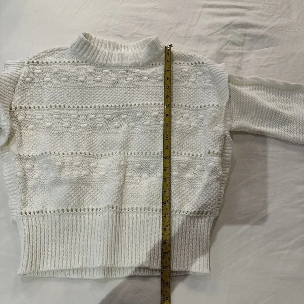 White Sweater Women's M Ana A New Approach